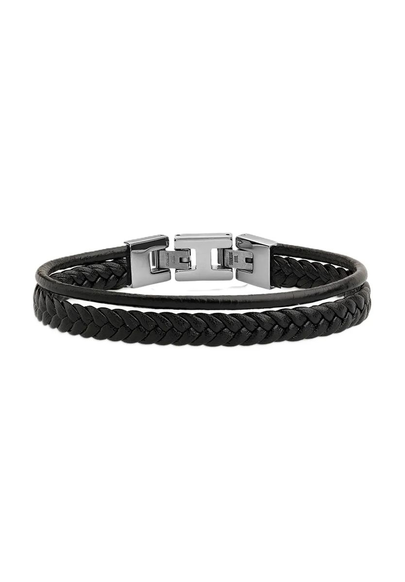 Geflochtenes und Glattes Lederarmband