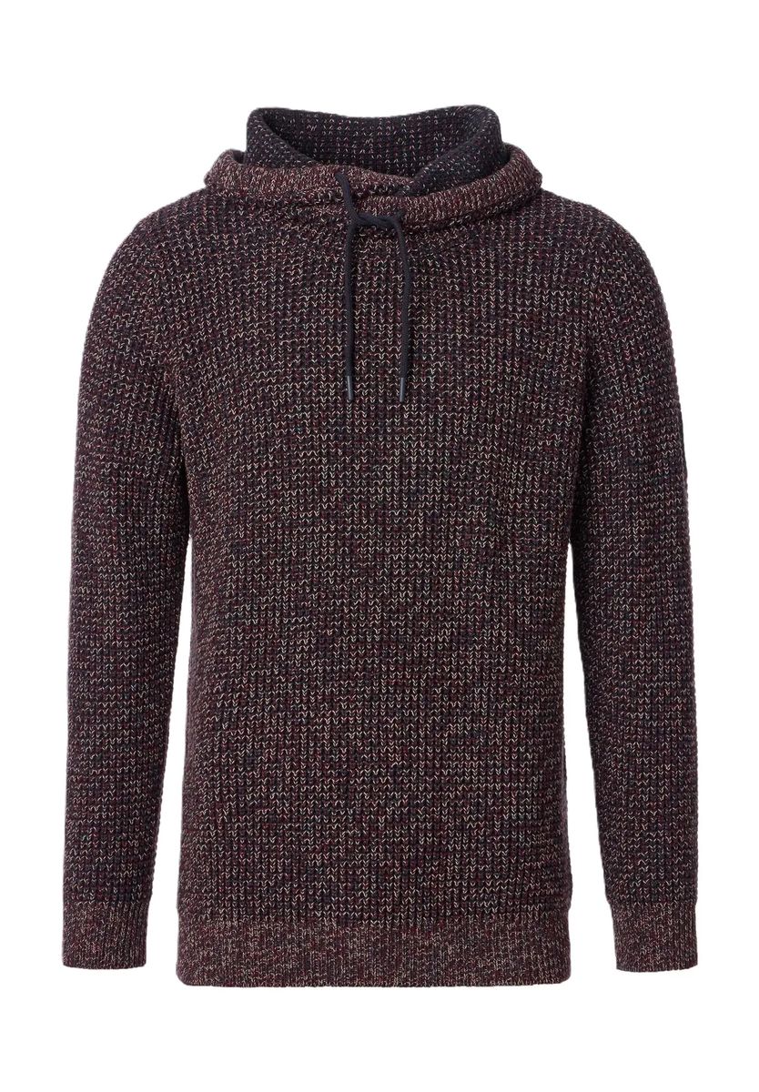 Grobstrickpullover mit Wickelkragen