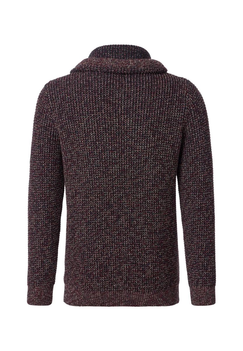 Grobstrickpullover mit Wickelkragen