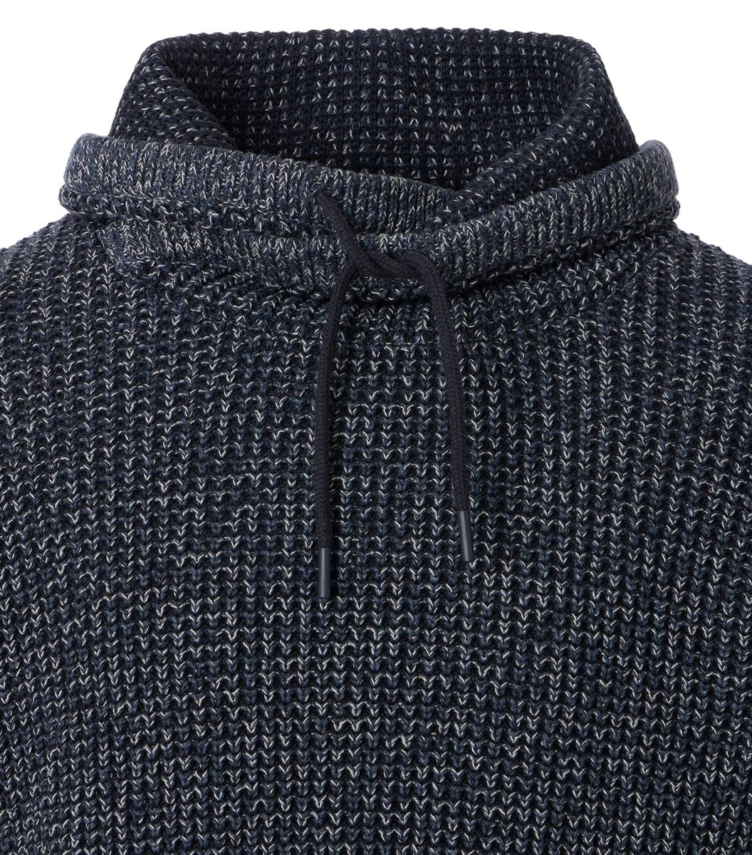 Strukturstrickpullover mit Wickelkragen