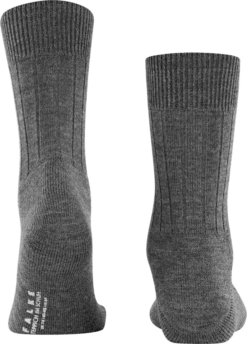 Gerippte Merinowollsocken mit Plüschsohle