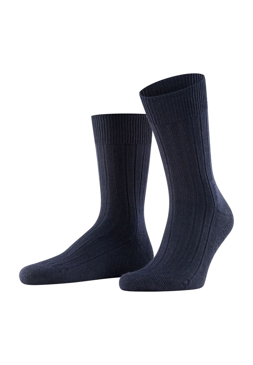 Merinowollsocken mit Rippstruktur und Plüschsohle