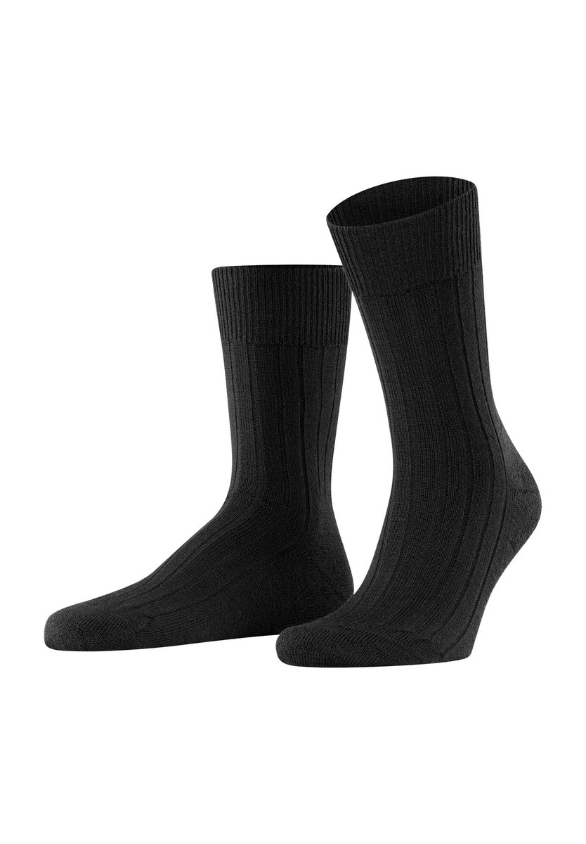 Rippenstrick Merinowoll-Socken mit Polsterung