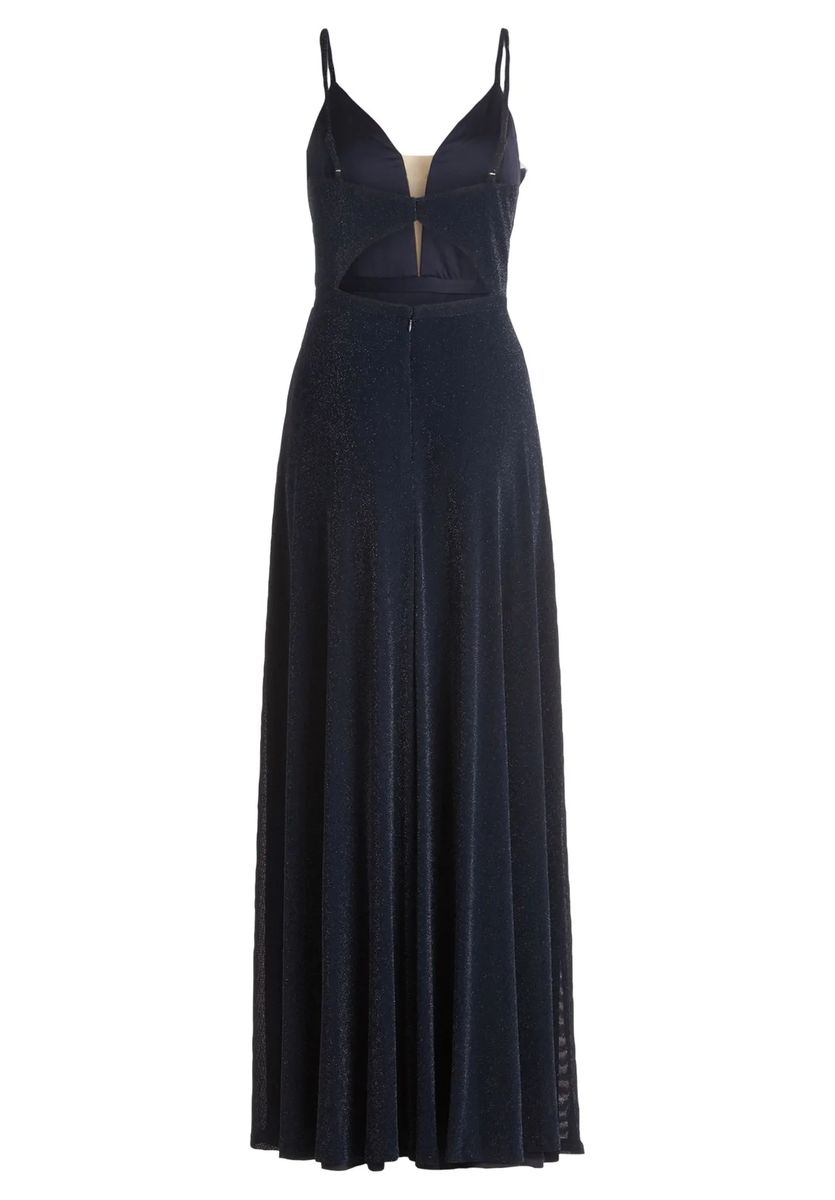 Schimmerndes Abendkleid mit V-Ausschnitt