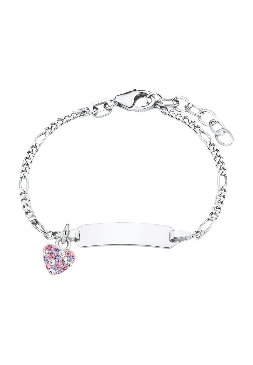 Gravierbares Ident-Armband mit Herz-Anhänger