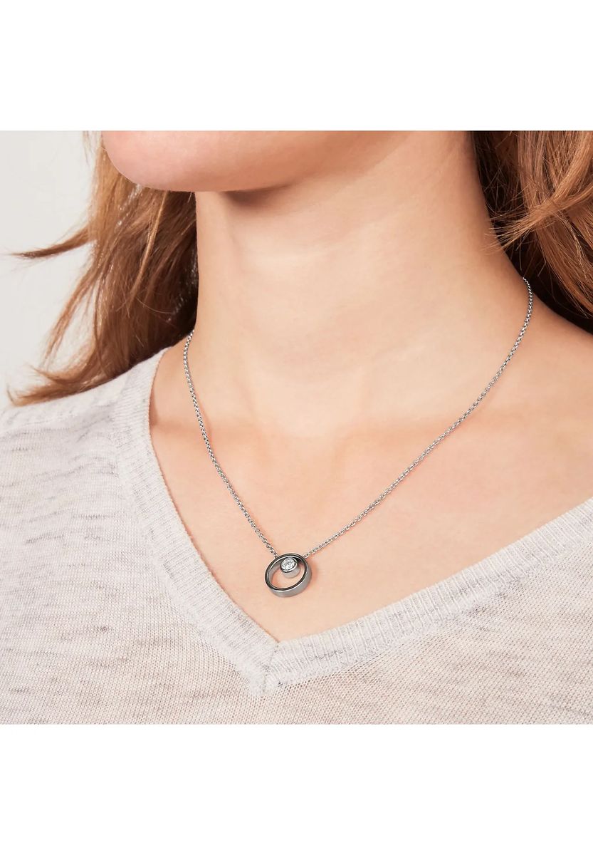 Collier mit offenem Kreis-Anhänger
