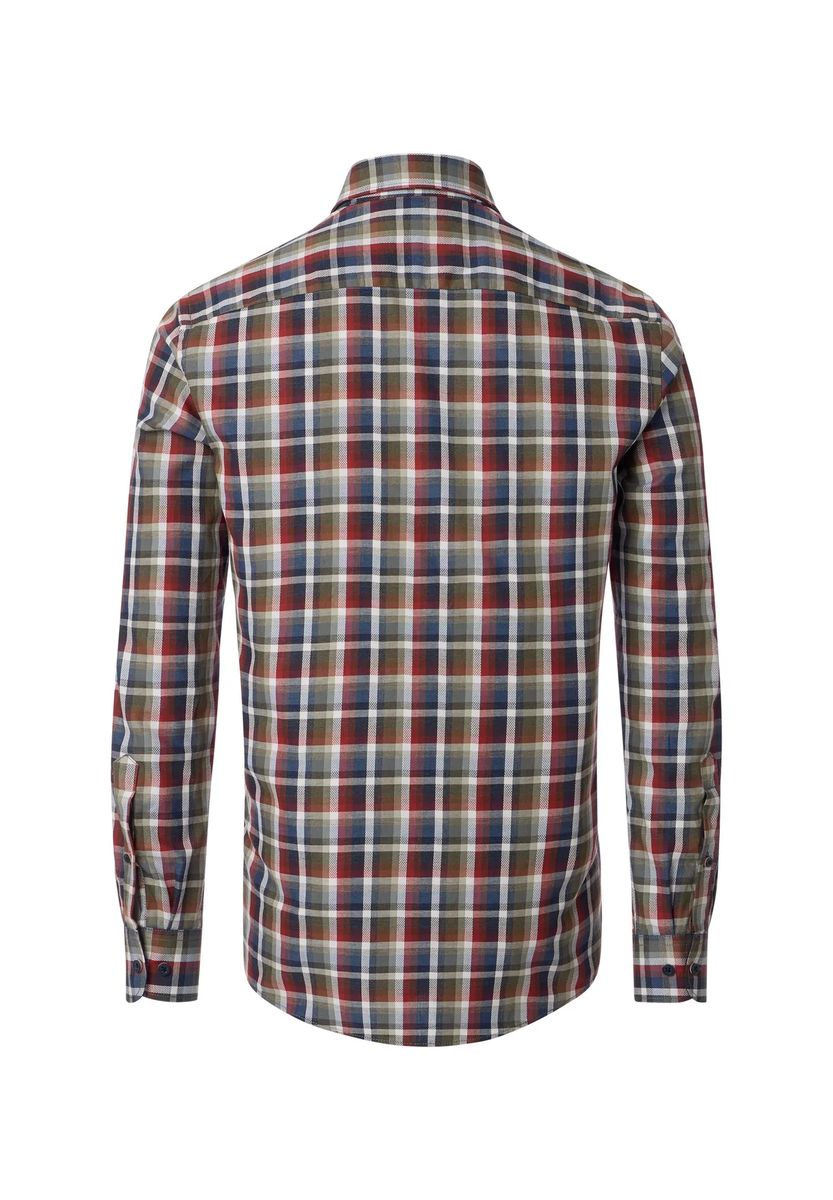 Kariertes Button-Down-Baumwollhemd