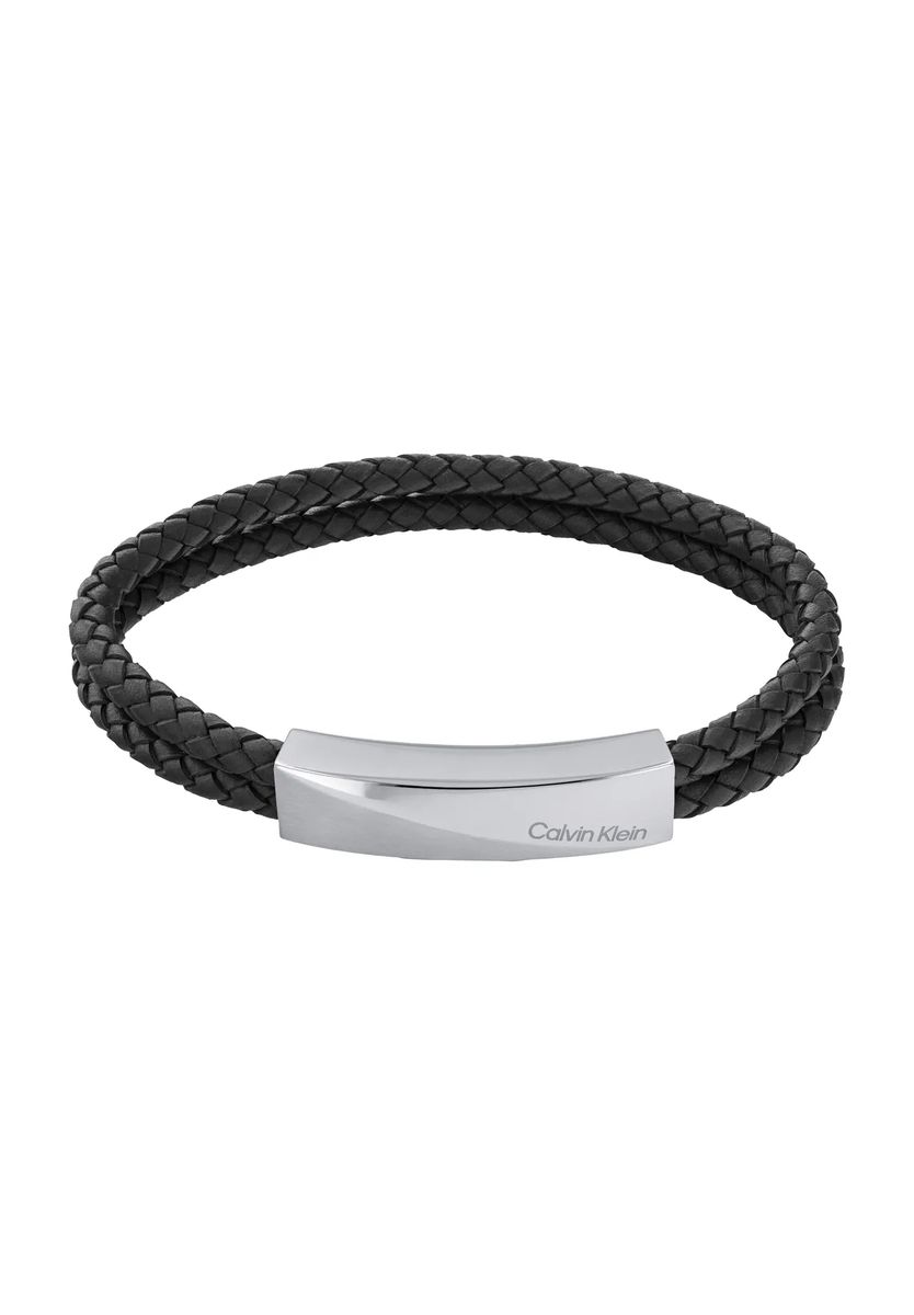 Zweireihiges geflochtenes Lederarmband