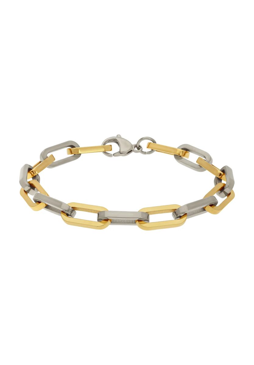 Modernes Gliederketten-Armband in Bicolor