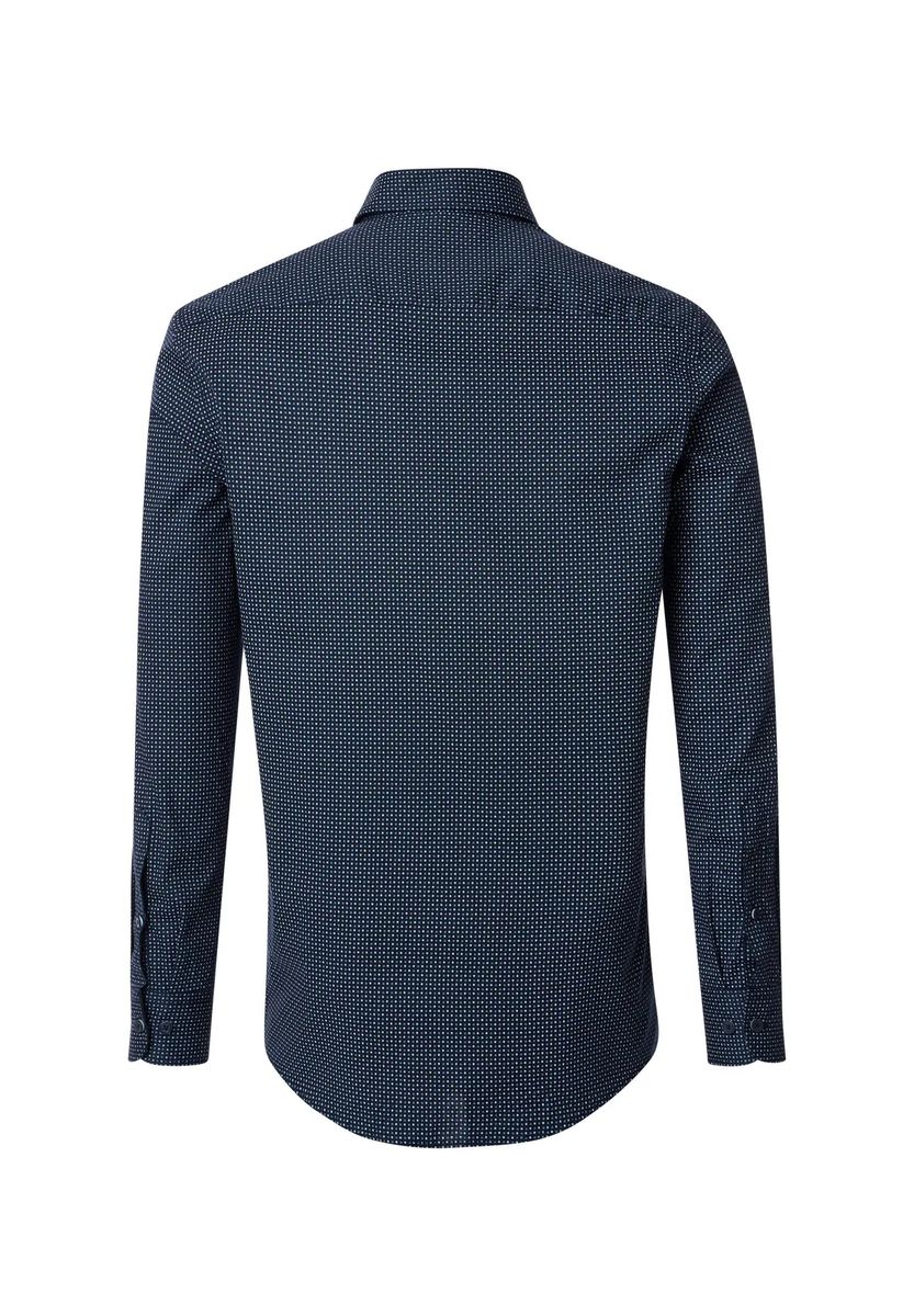 Langarm-Freizeithemd mit dezentem Minimal-Print