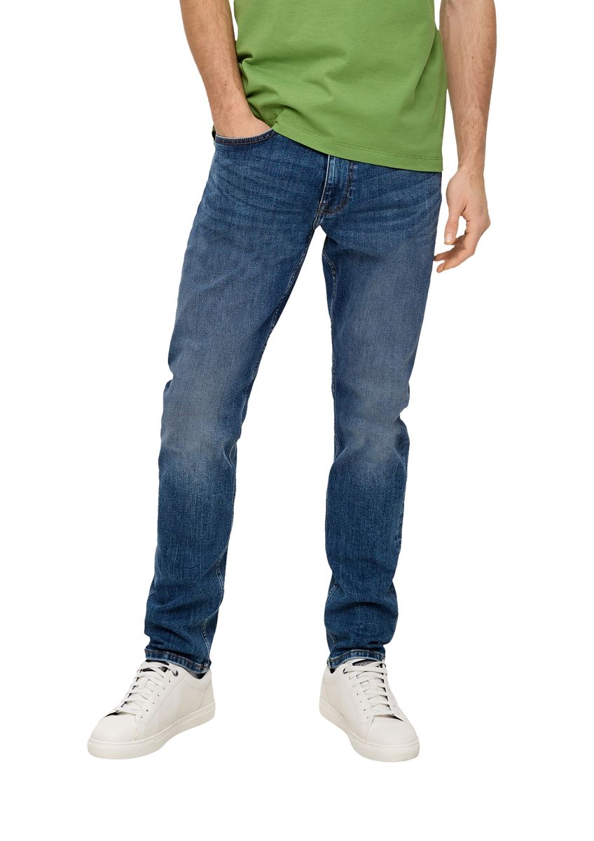 Straight-Leg-Jeans mit Waschung im Five-Pocket-Stil