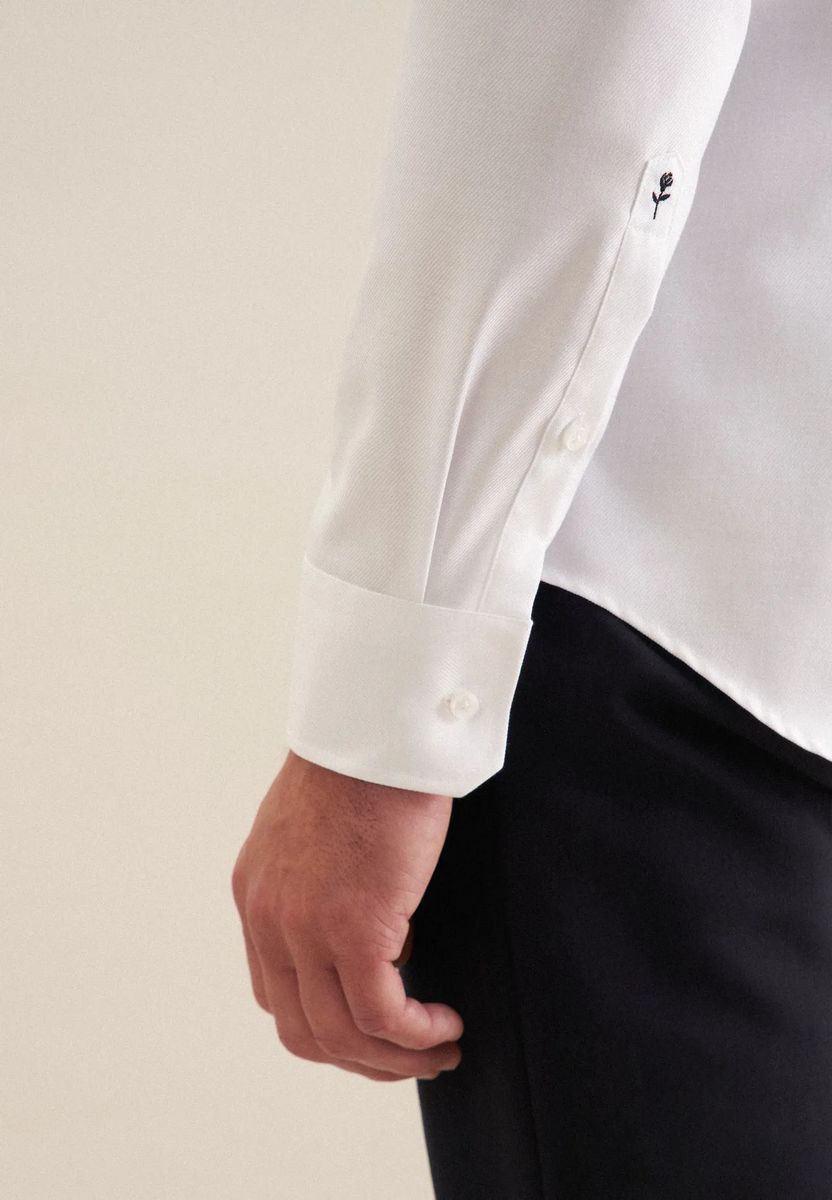 Shaped-Fit Twill Businesshemd