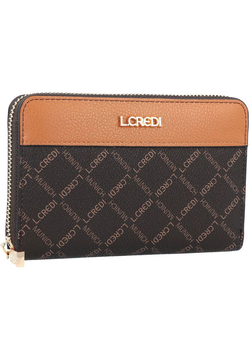 Elegante Logo-Print Reißverschluss-Geldbörse