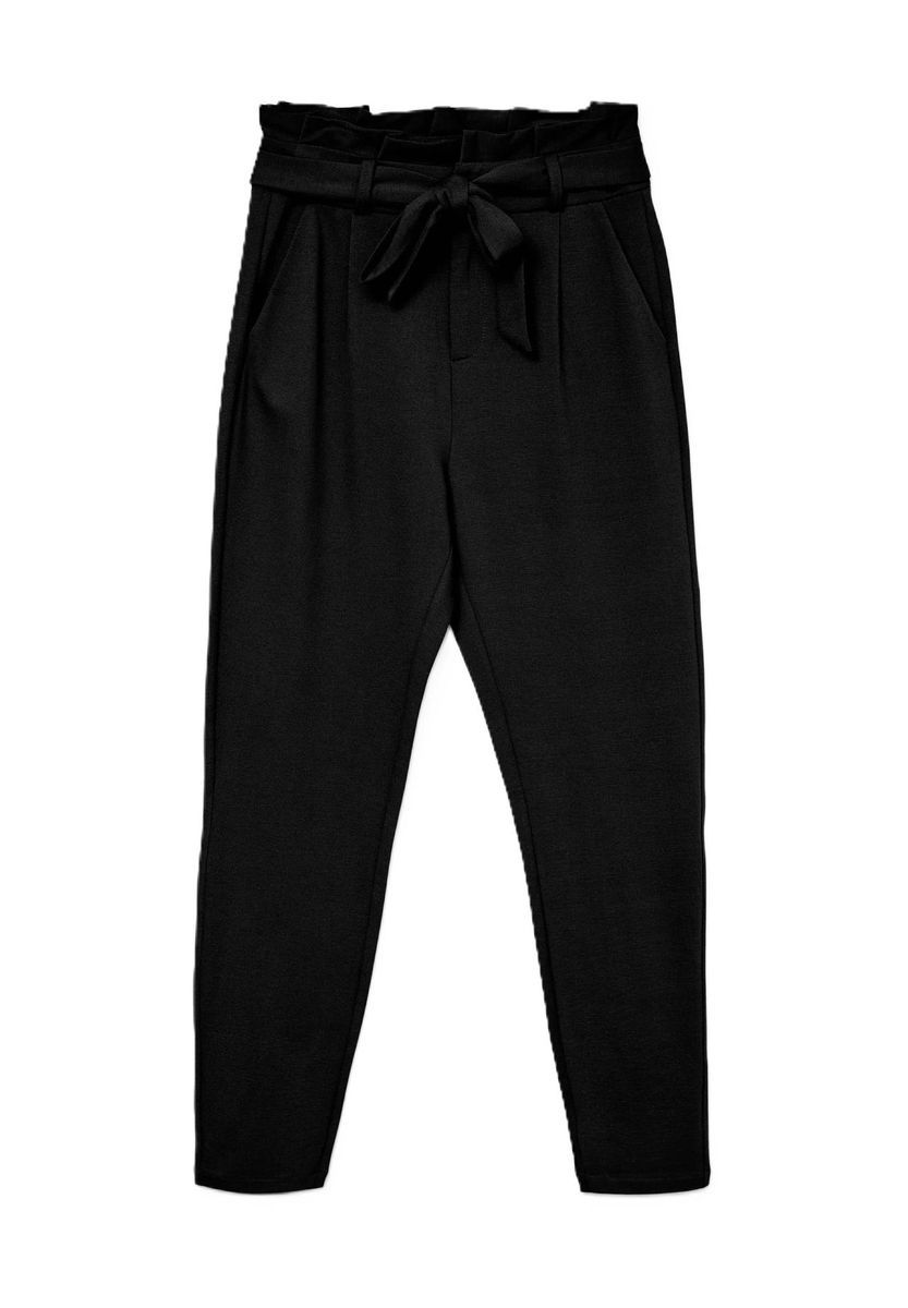 Paperbag-Hose mit hoher Taille und Gürtel