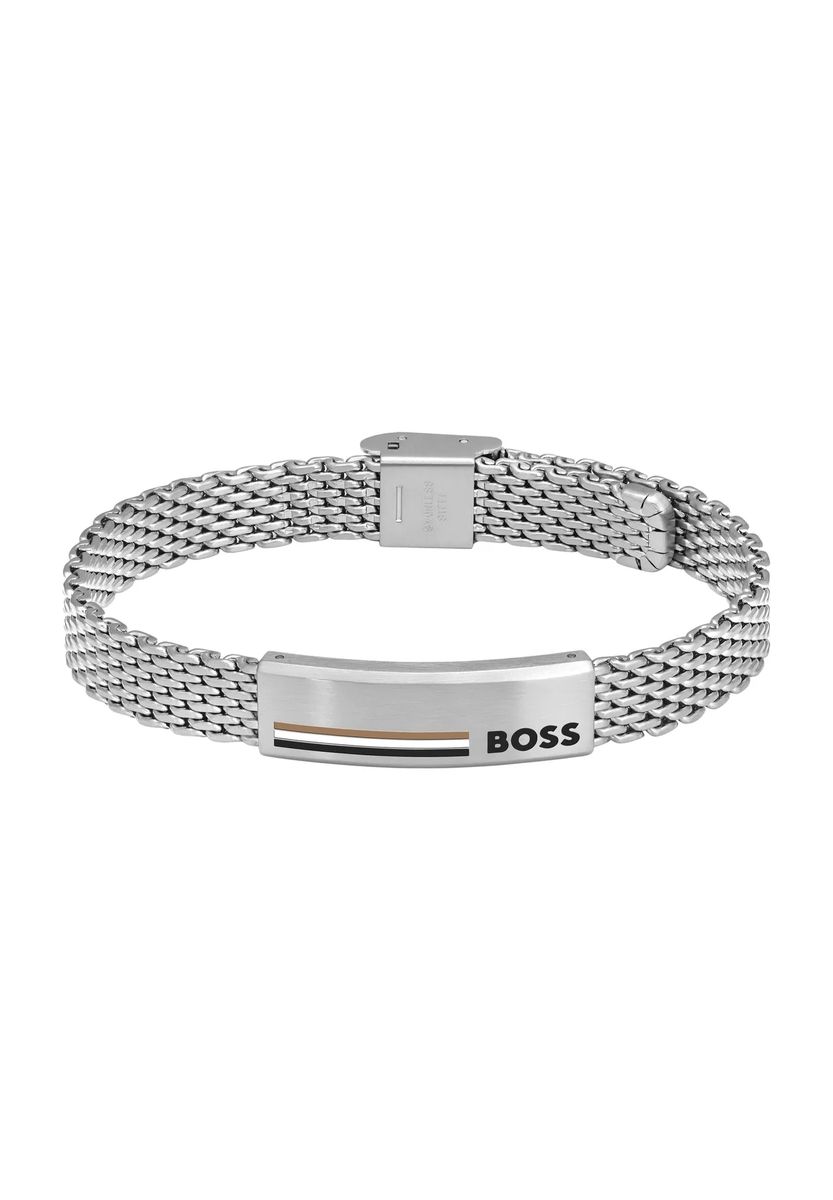 Milanaise-Mesh-Armband mit Logo-Plakette