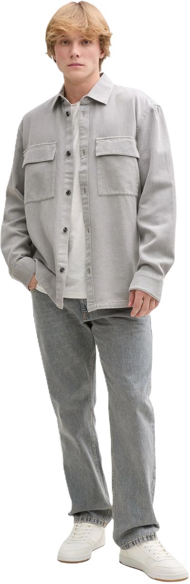 Lässiges Baumwoll-Twill Utility-Overshirt