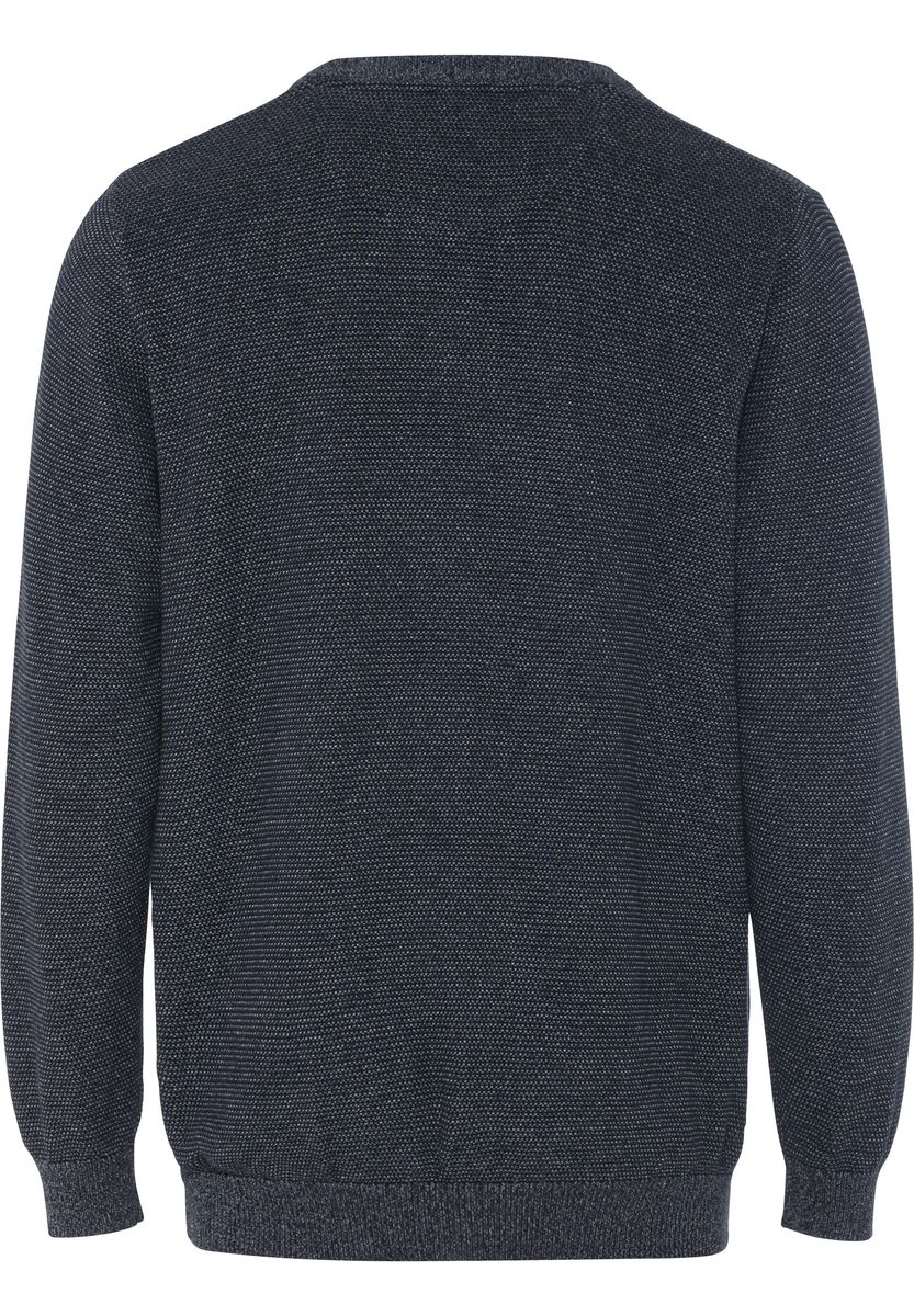 Strukturstrick-Pullover mit Rundhalsausschnitt