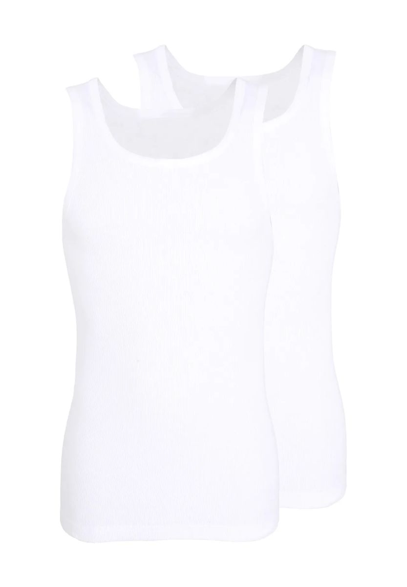 Geripptes Baumwoll-Tanktop Unterhemd