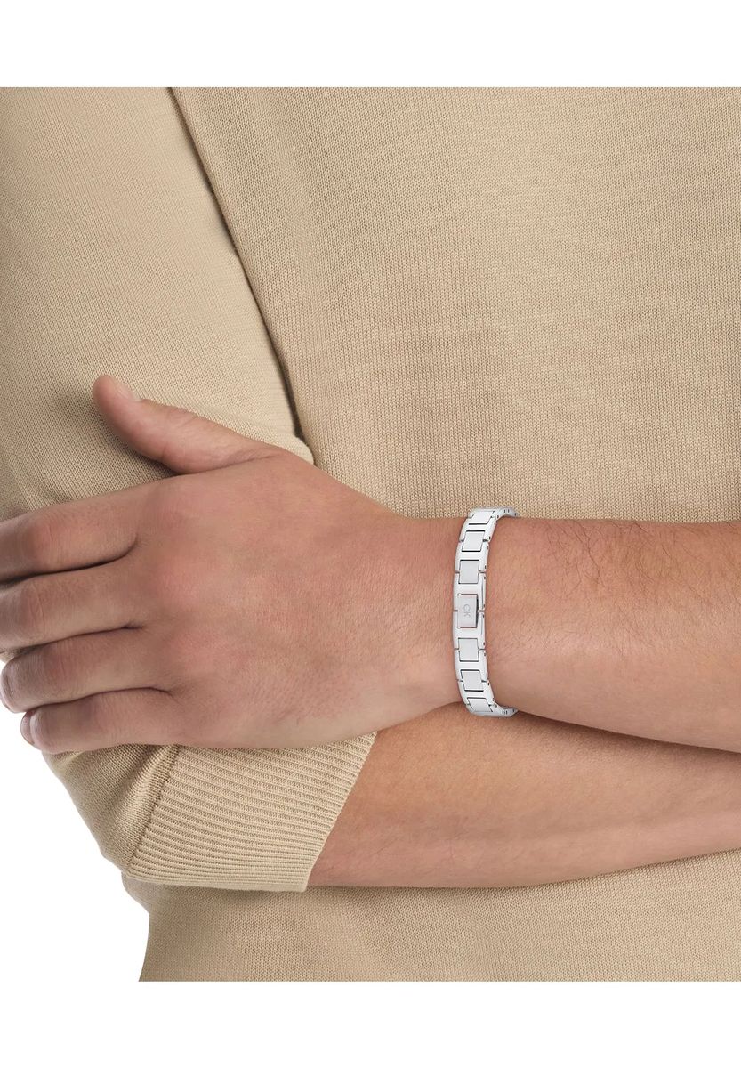 Edelstahl-Gliederarmband mit Logo-Gravur