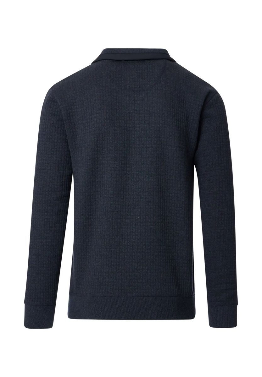 Strukturierte Sweatjacke mit Reißverschluss