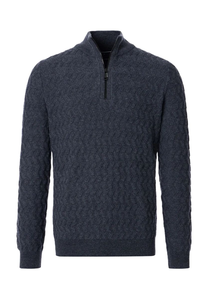 Klassischer Strukturierter Troyer-Strickpullover