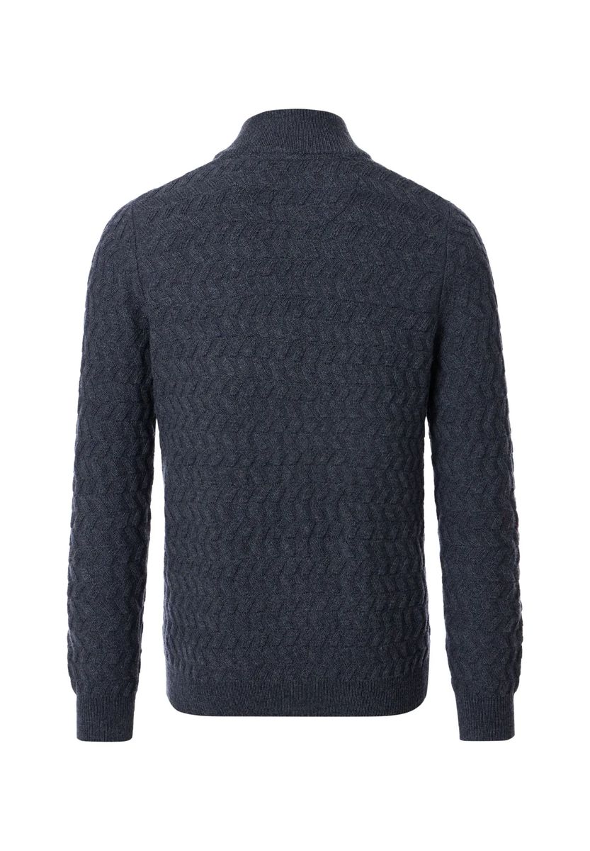 Klassischer Strukturierter Troyer-Strickpullover