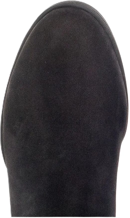 Geraffte Velourslederstiefel mit Trichterabsatz