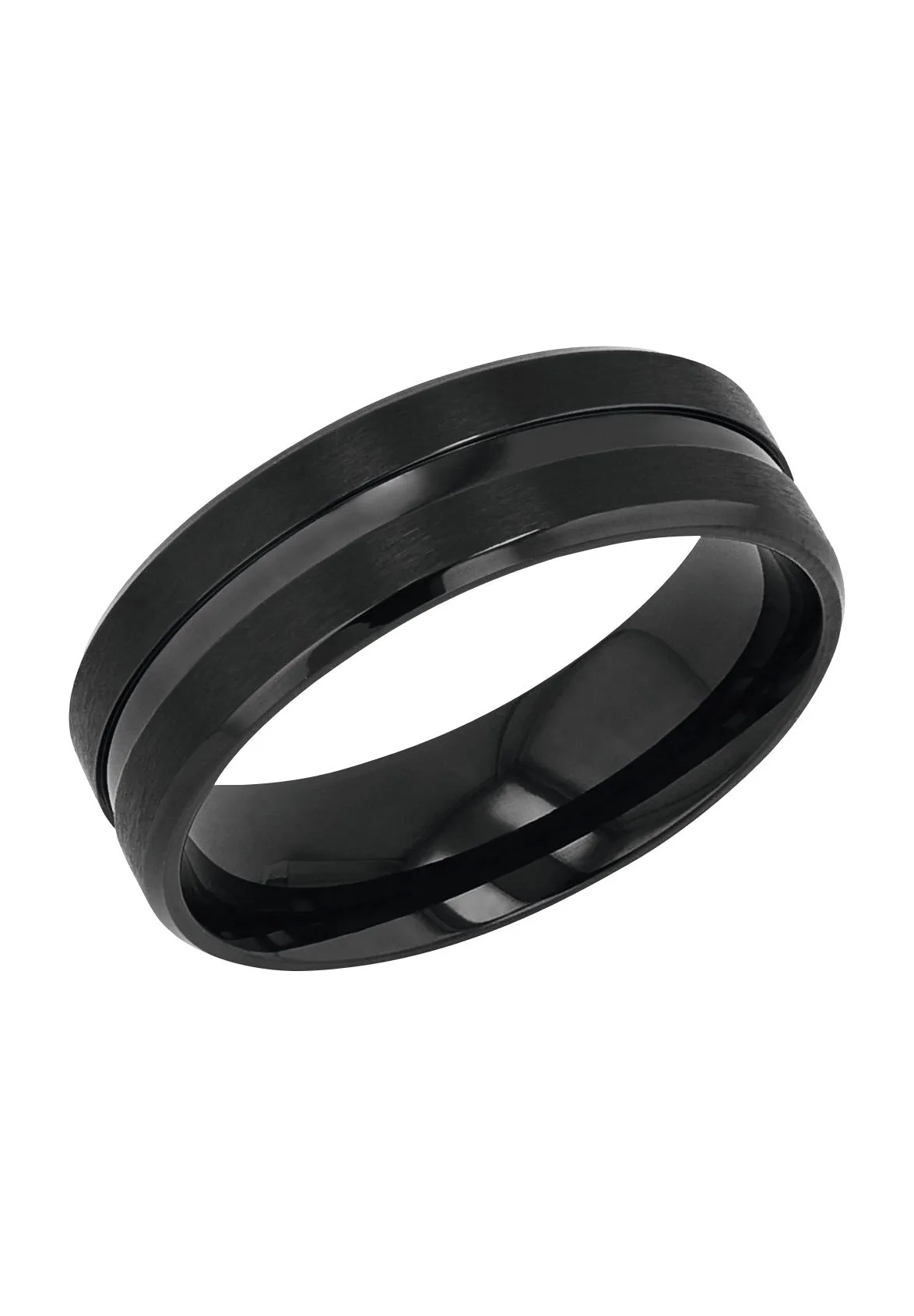 Ring mit Mattem Finish und Zierrille
