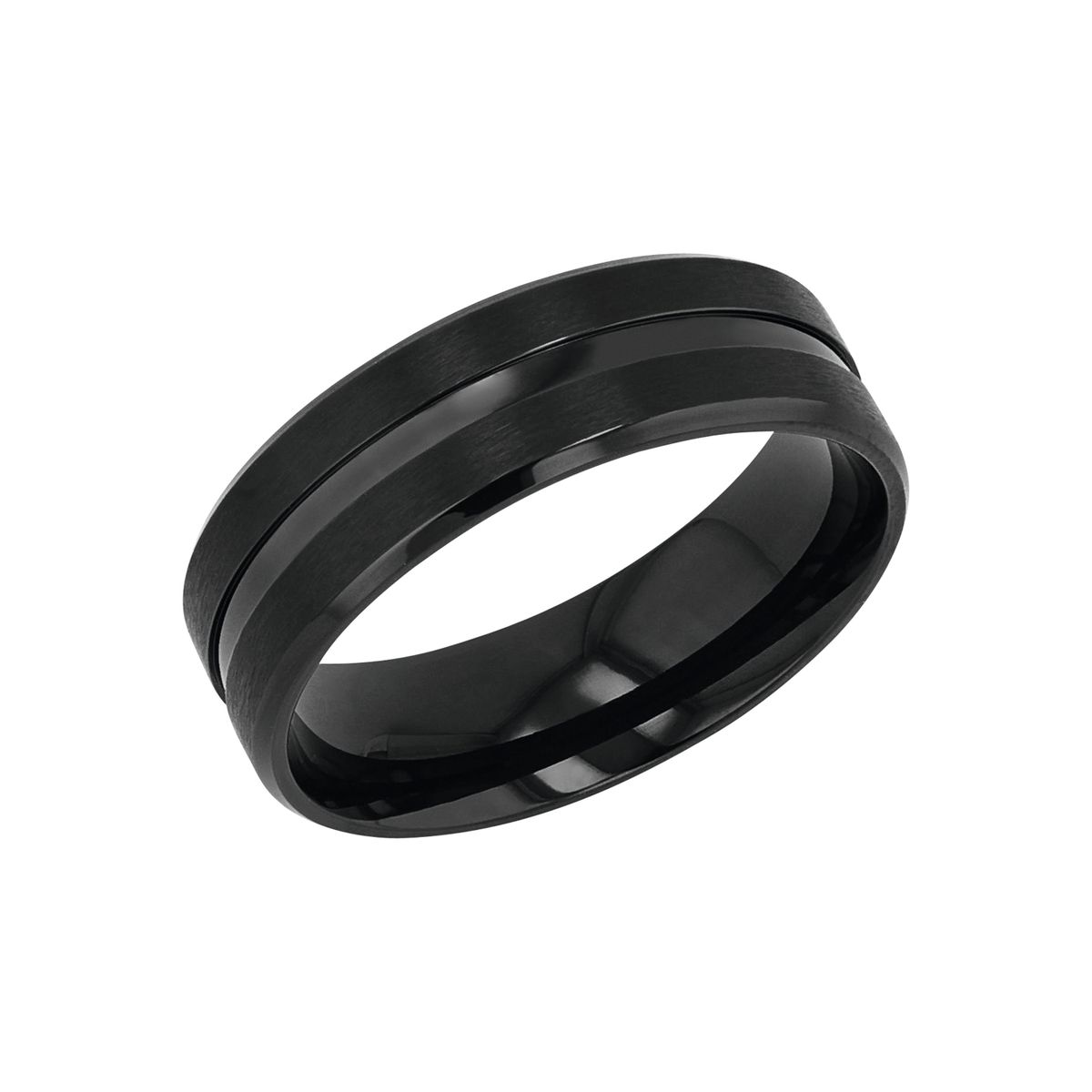 Ring mit Mattem Finish und Zierrille