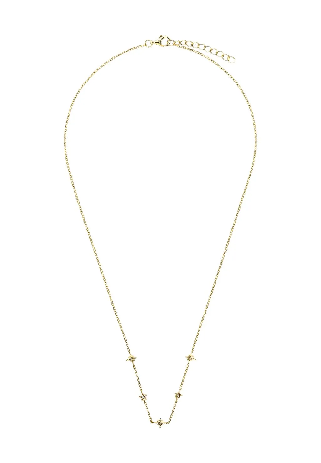 Filigrane Goldkette mit Sternanhängern