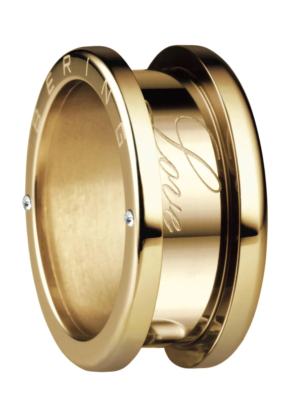 Eleganter polierter gravierter Bandring