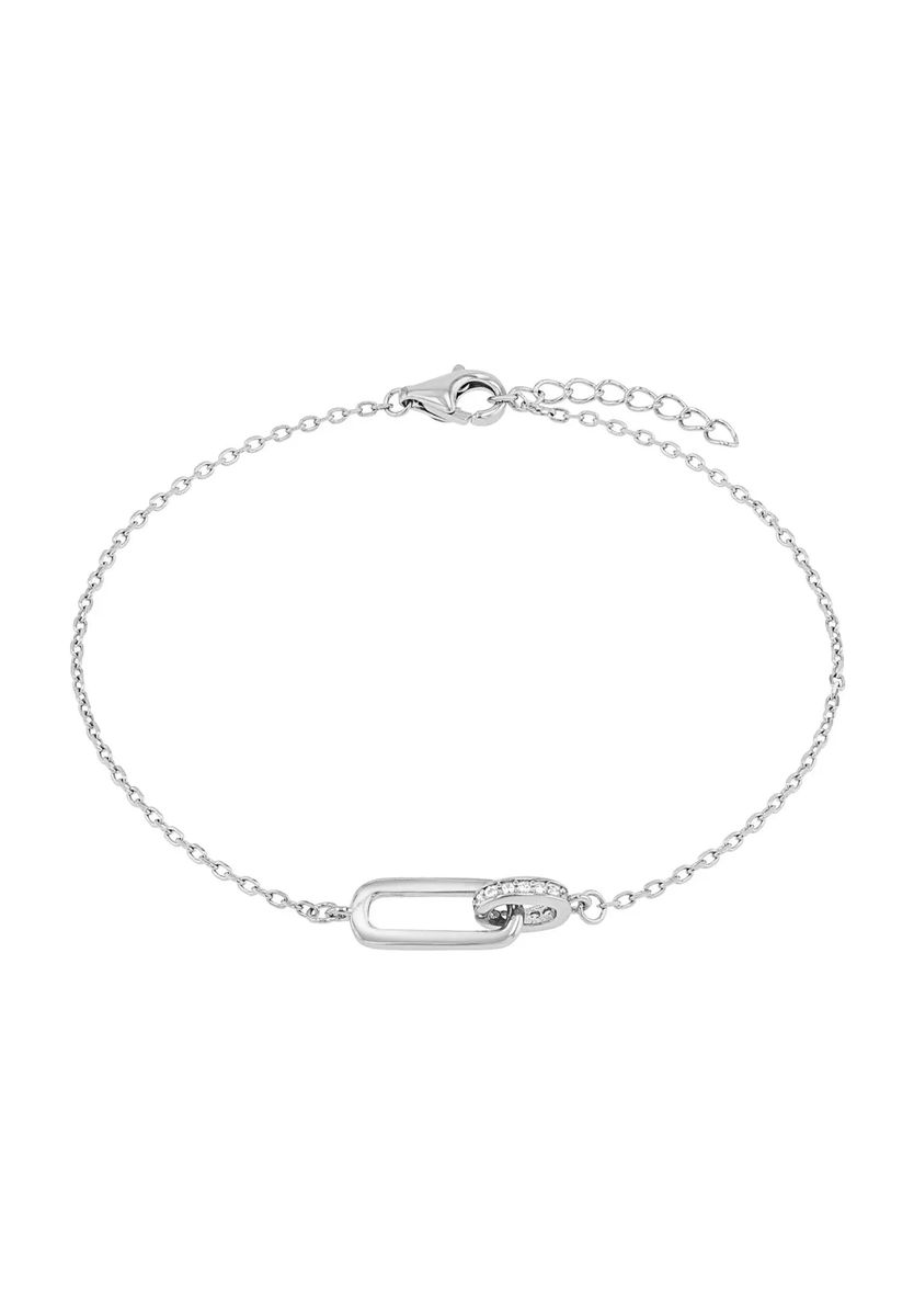 Armband mit ineinandergreifenden Zirkonia-Gliedern