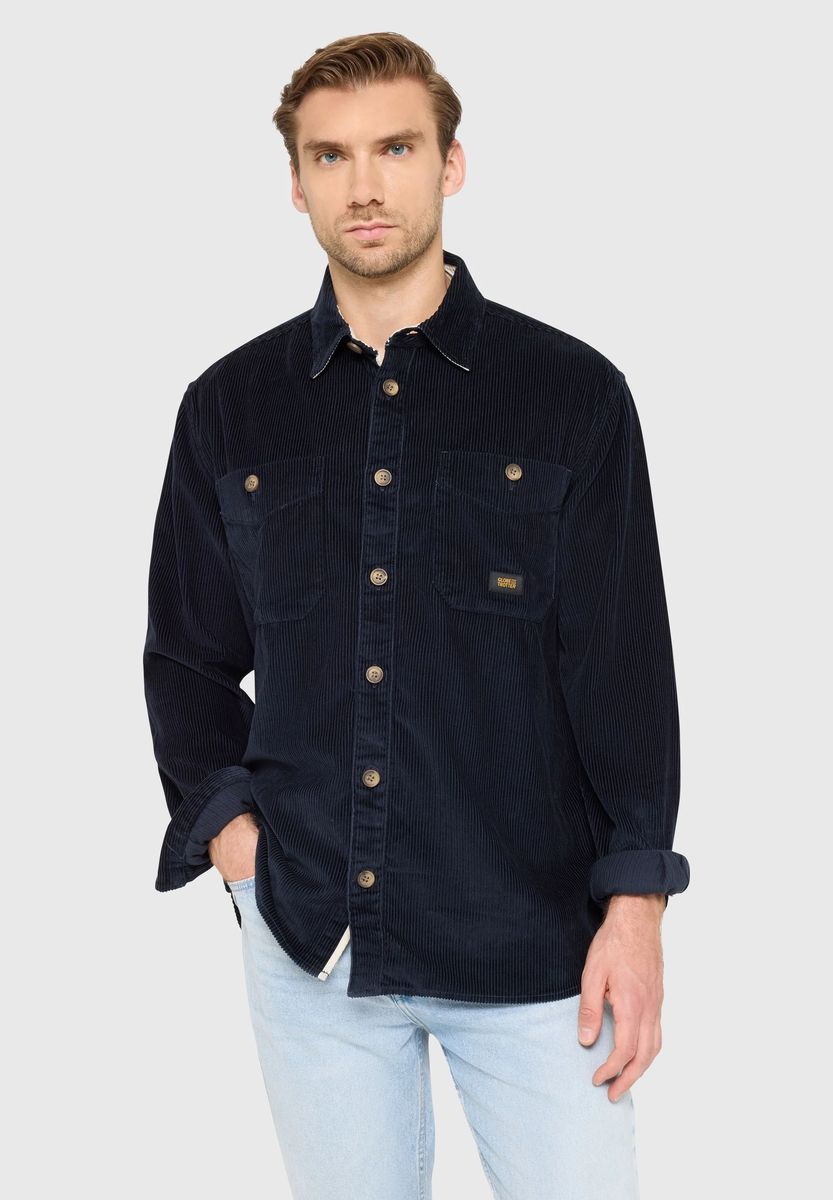 Klassisches Cord-Overshirt mit Brusttaschen