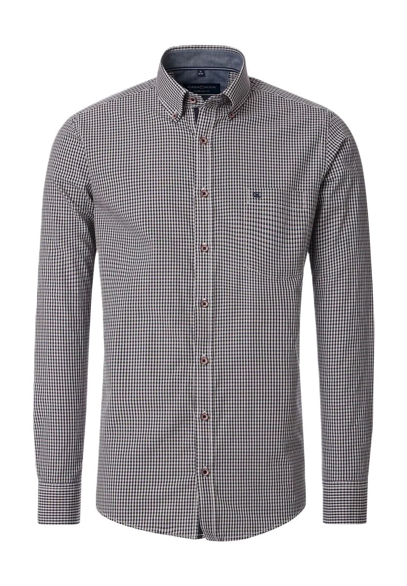 Bequemes Button-Down-Karohemd