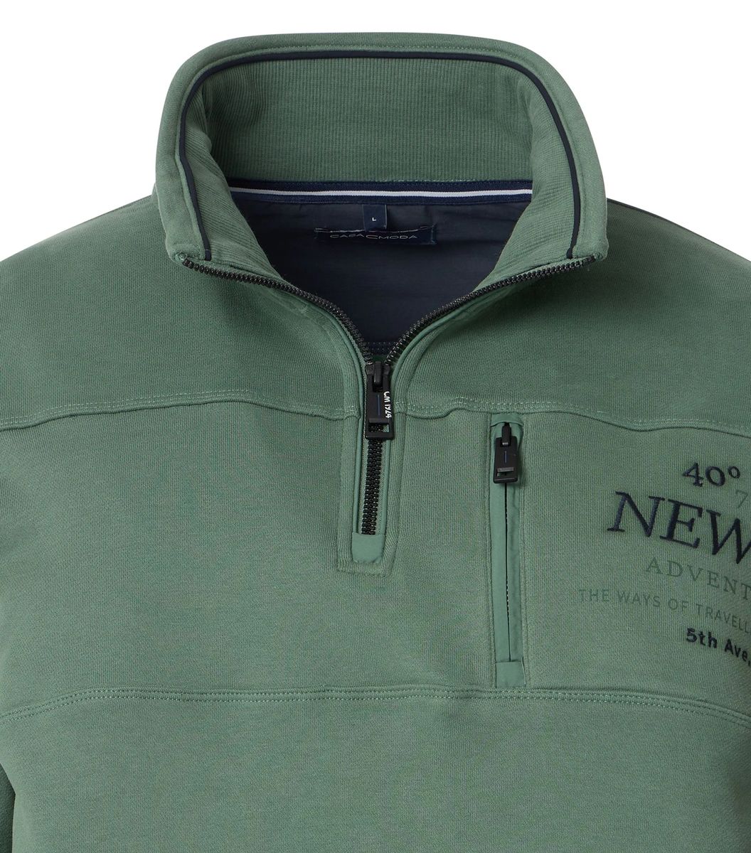 Lässiges Troyer-Sweatshirt mit Reißverschluss