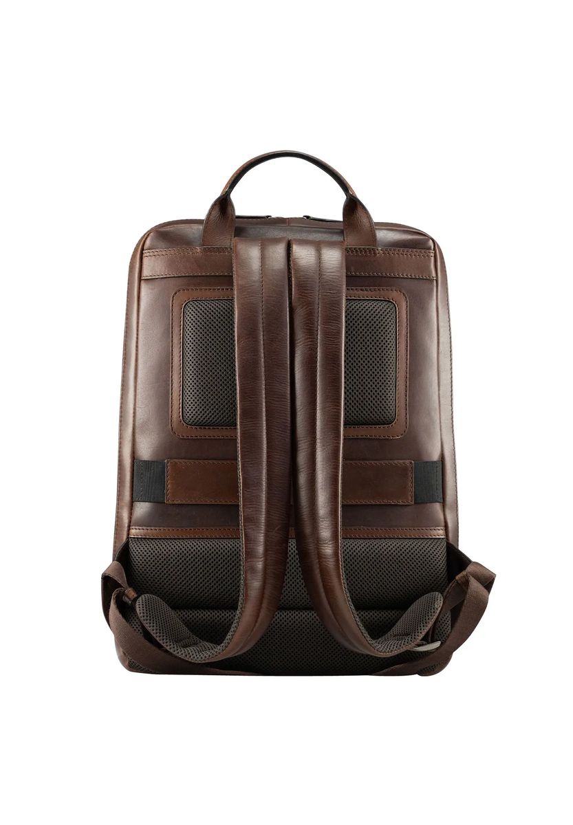 Minimalistischer Lederrucksack mit Laptopfach