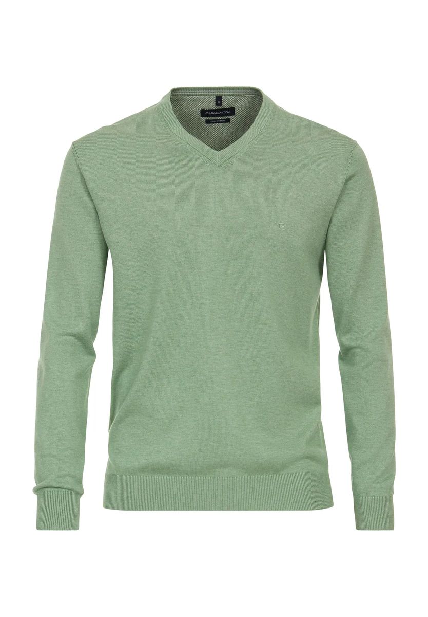 Feinstrick-Pullover mit V-Ausschnitt aus Pima-Baumwolle