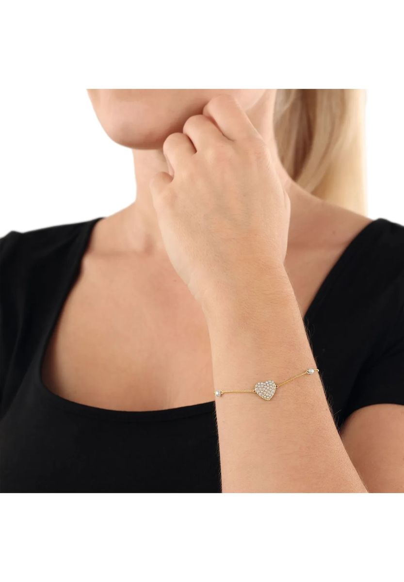 Armband mit perlenbesetztem Herzanhänger