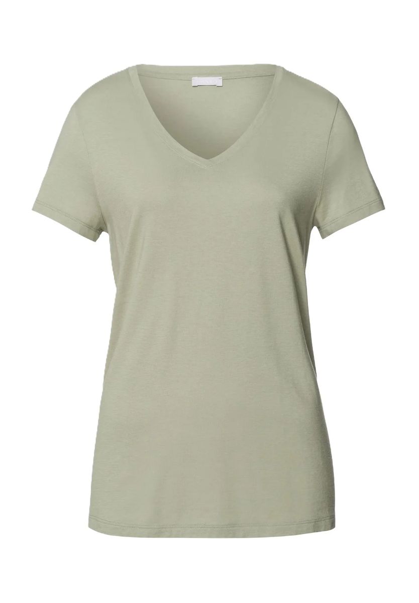 Klassisches V-Ausschnitt Lounge-Shirt