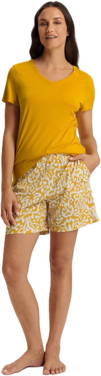 Klassisches V-Ausschnitt Lounge-Shirt
