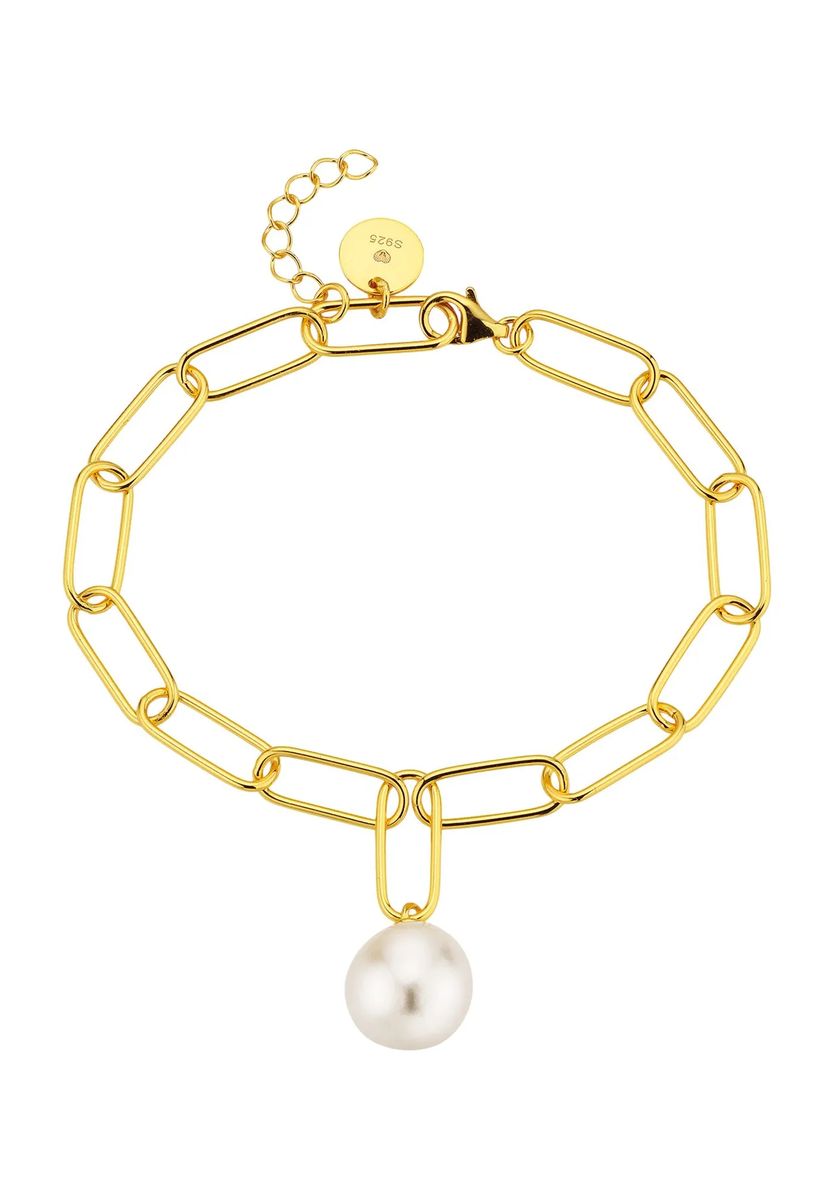 Elegantes Gliederketten-Armband mit Perle