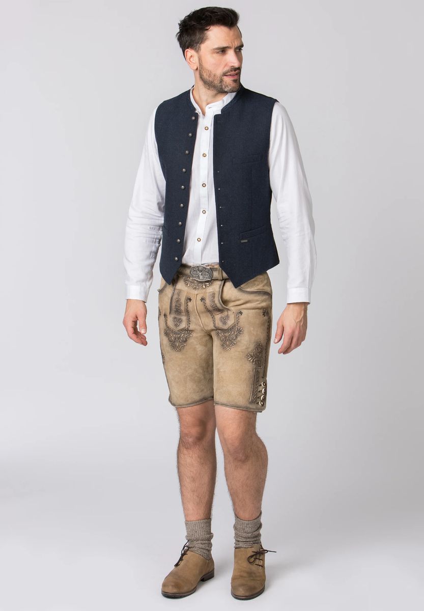 Traditionelle Lodenweste mit Stickerei