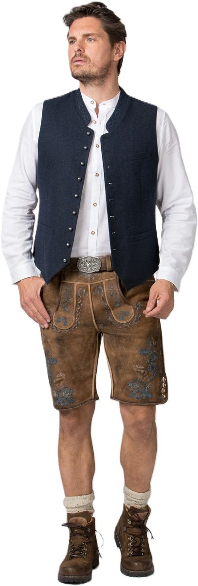 Traditionelle Lodenweste mit Stickerei
