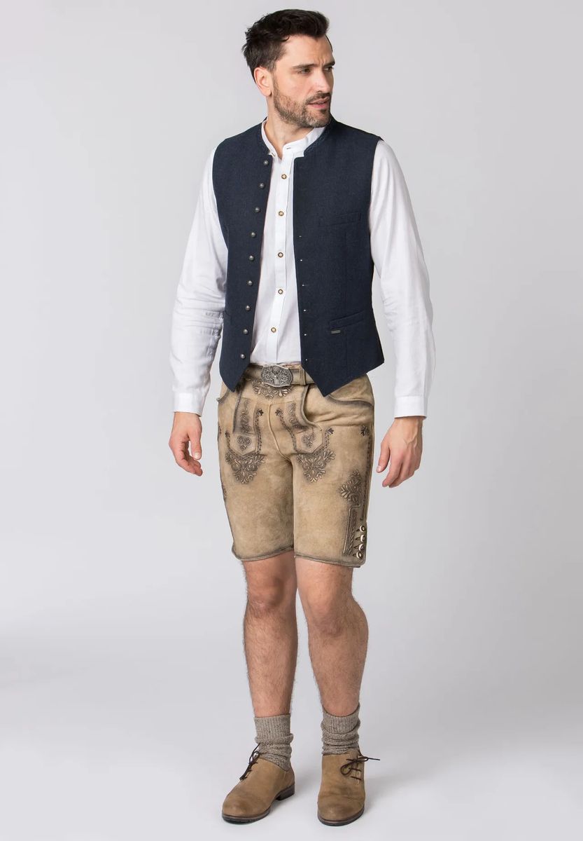 Traditionelle Lodenweste mit Stickerei