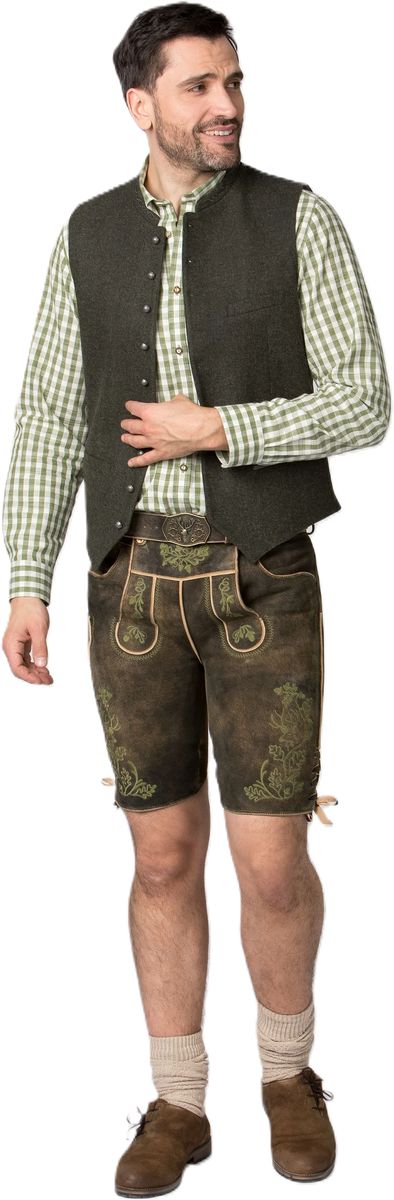 Traditionelle Lodenweste mit Stehkragen