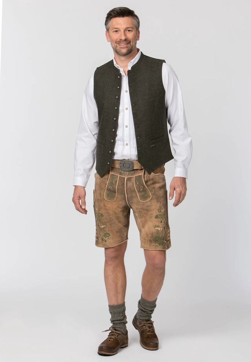Traditionelle Lodenweste mit Stehkragen
