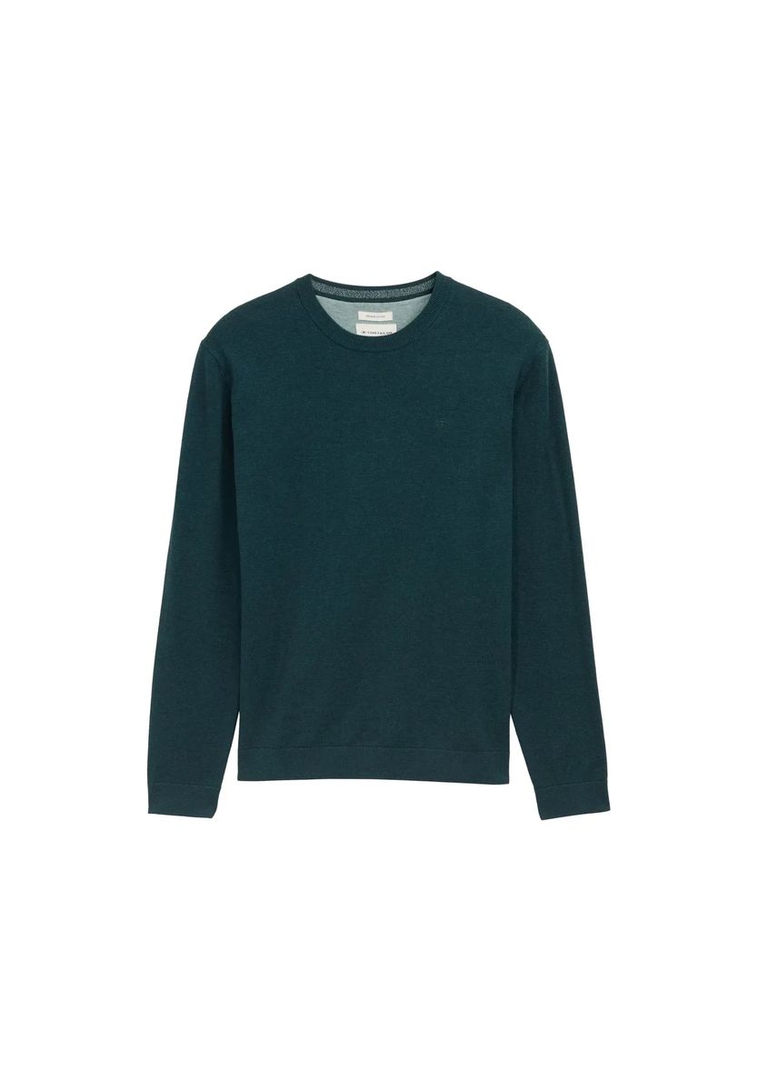 Klassischer Feinstrick-Pullover mit Rundhalsausschnitt
