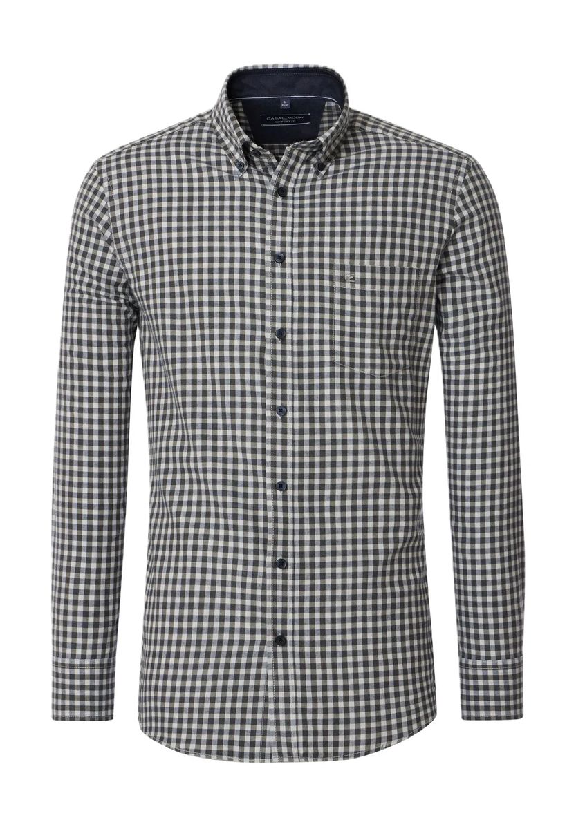 Kariertes Button-Down-Hemd aus Baumwolle