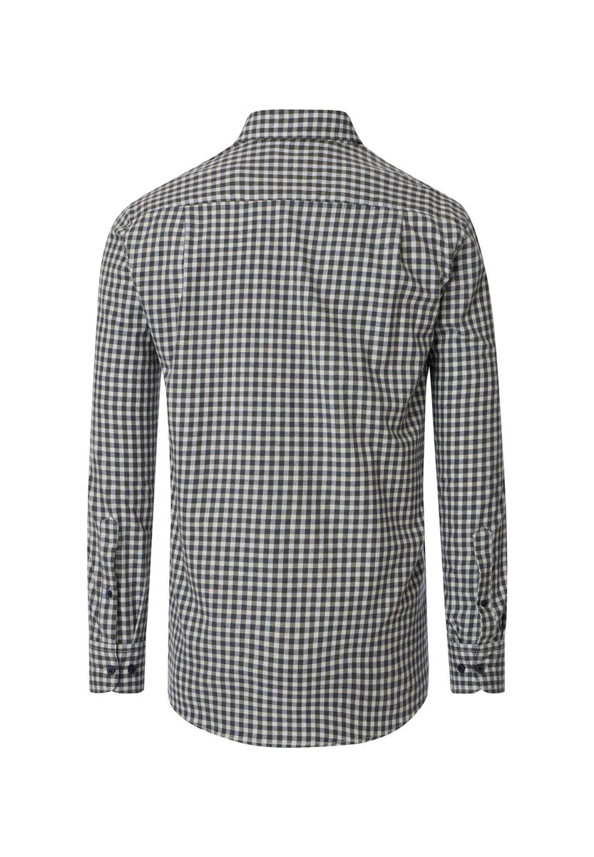Kariertes Button-Down-Hemd aus Baumwolle
