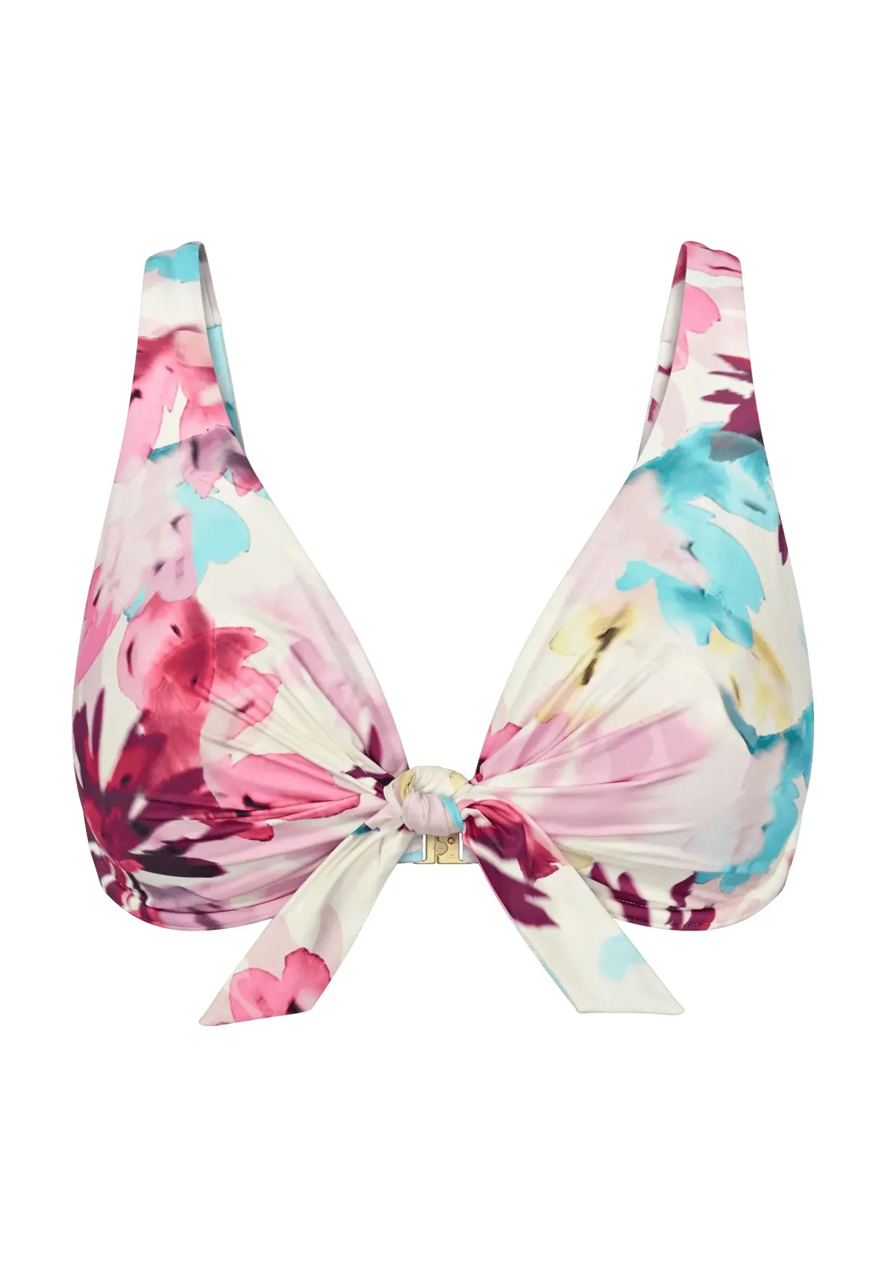 Bügel-Bikini-Top mit Blumenmuster